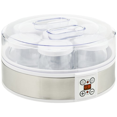 Homcom yogurtiera 20w - yogurtiera, 1.5l