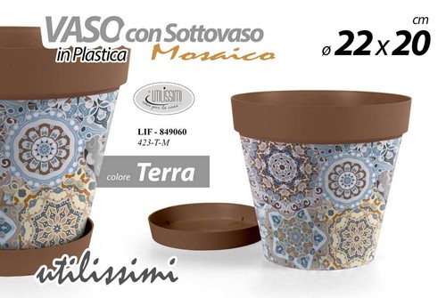 Vaso fioriera sottovaso - vaso,