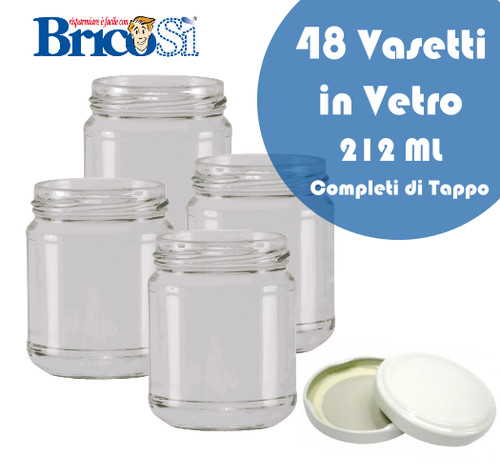 Vasetti vetro 212 con - vasetti,