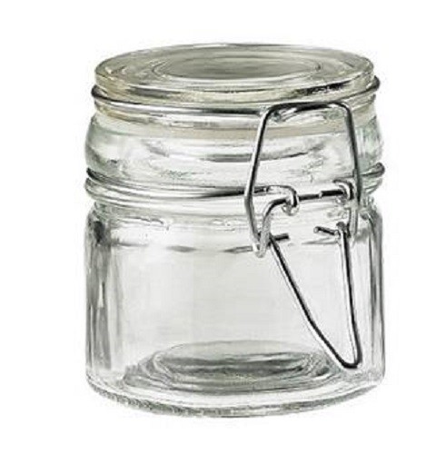 Vasetto vetro con - in, coperchio
